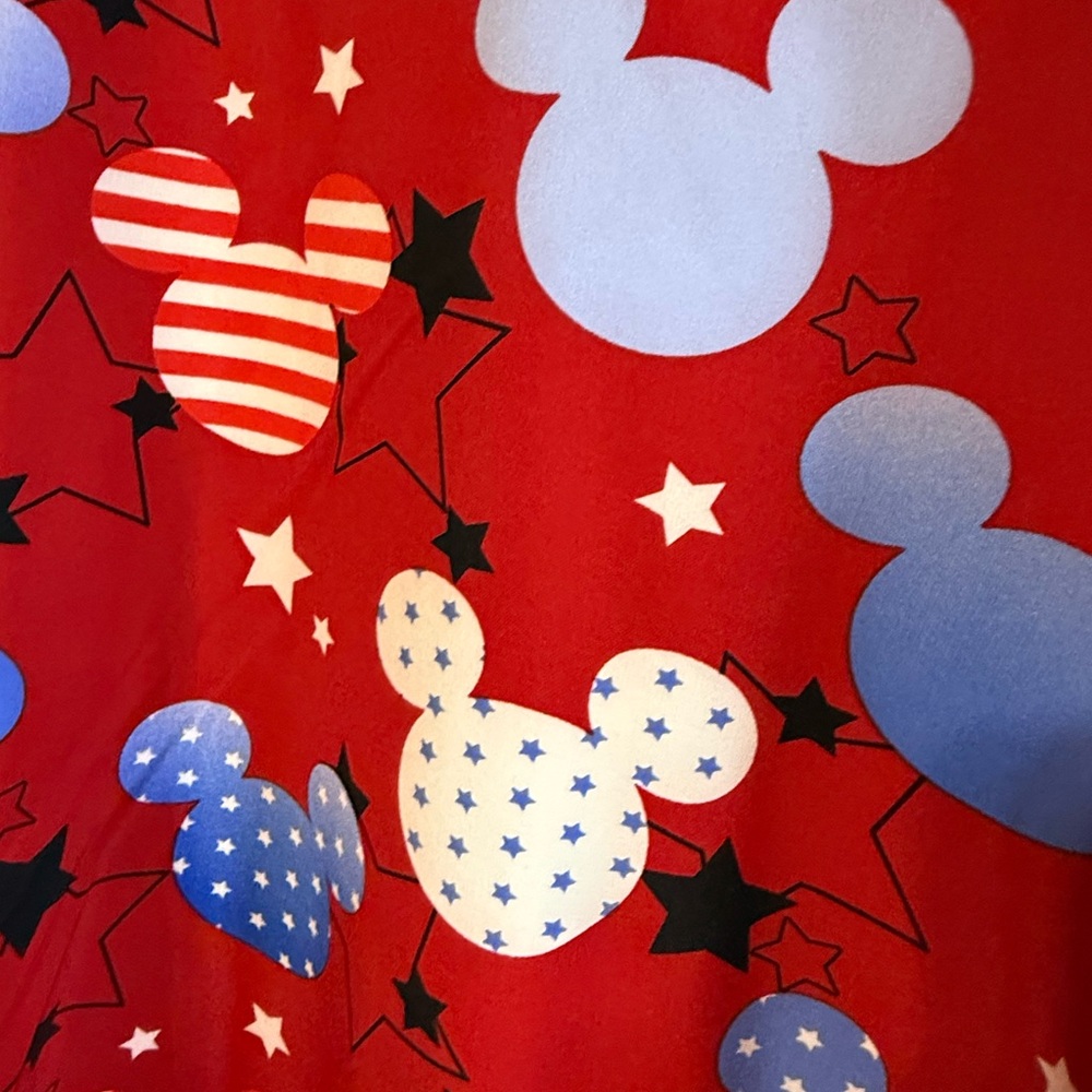 Disney Red and Blue Graphic Scrub Top - Picture 3 of 4